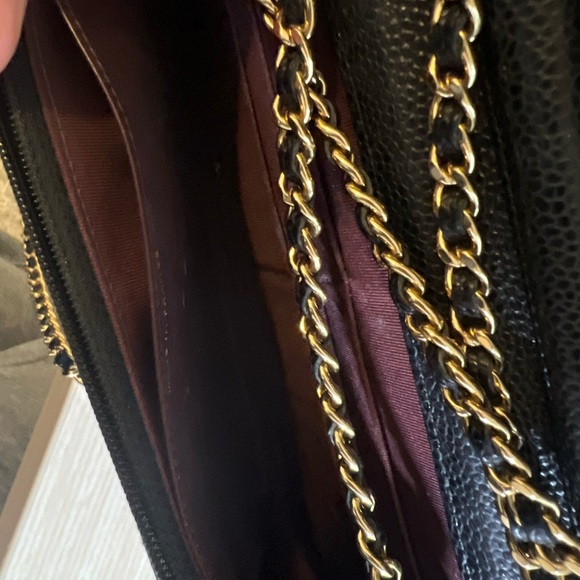 CHANEL Caviar Quilted Wallet On Chain WOC Black - Picture 6 of 8
